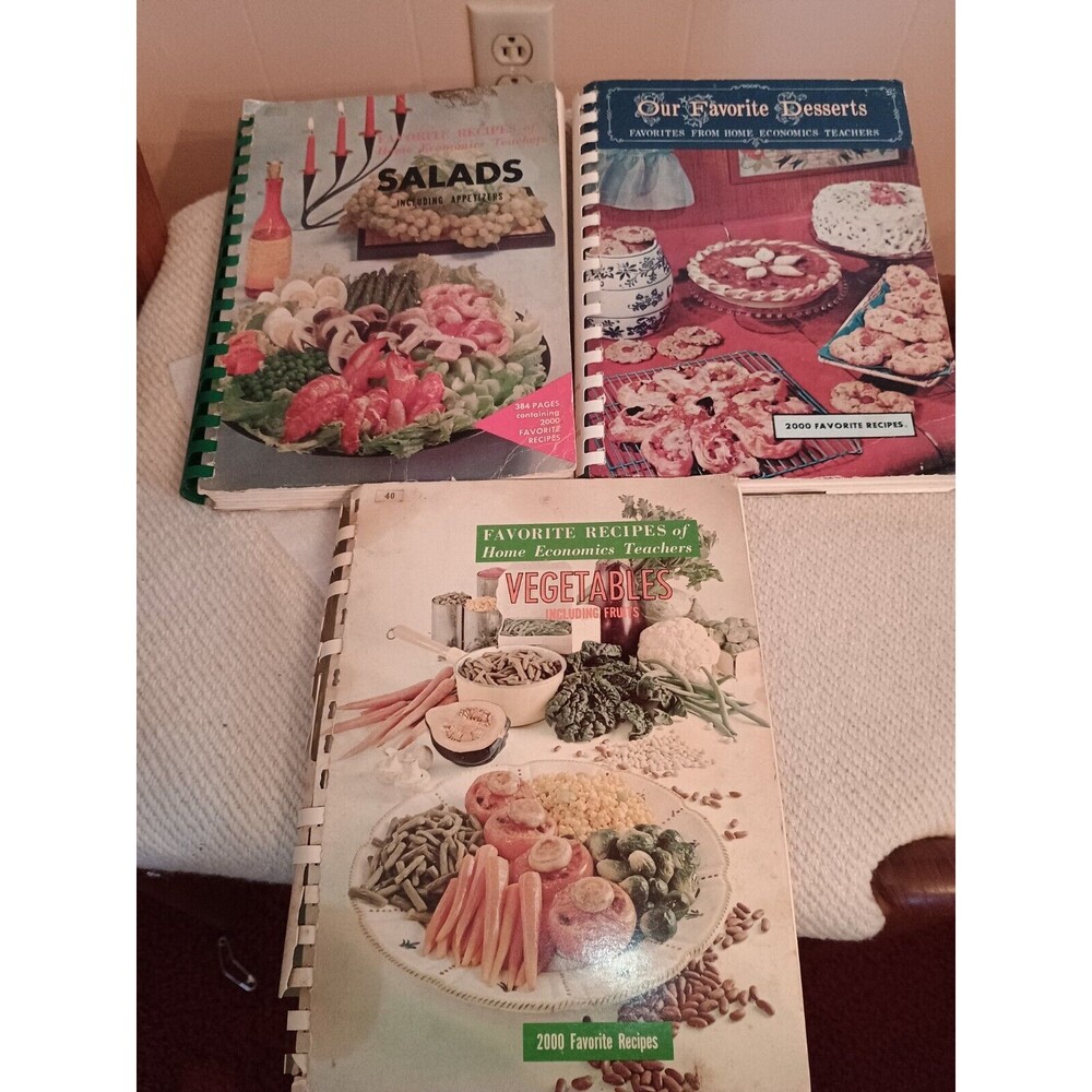 3 Our Favorite FROM HOME ECONOMICS TEACHERS COOKBOOK Desserts, Salads, & Veggies